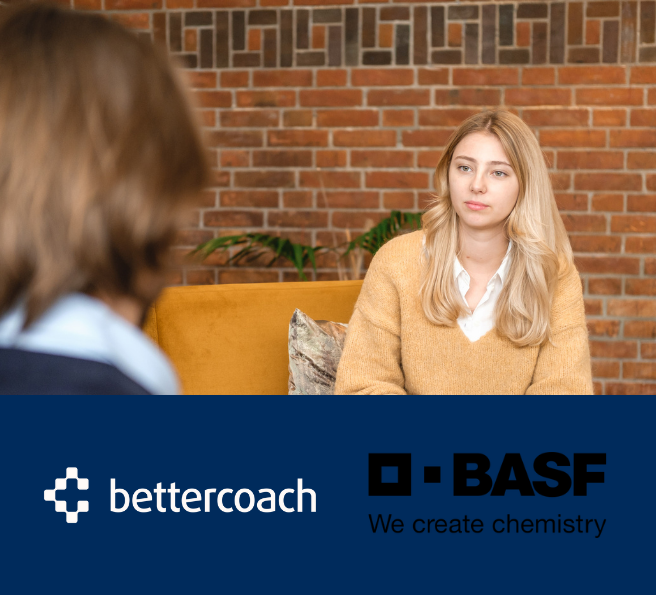 young woman sitting on a couch and talking to someone